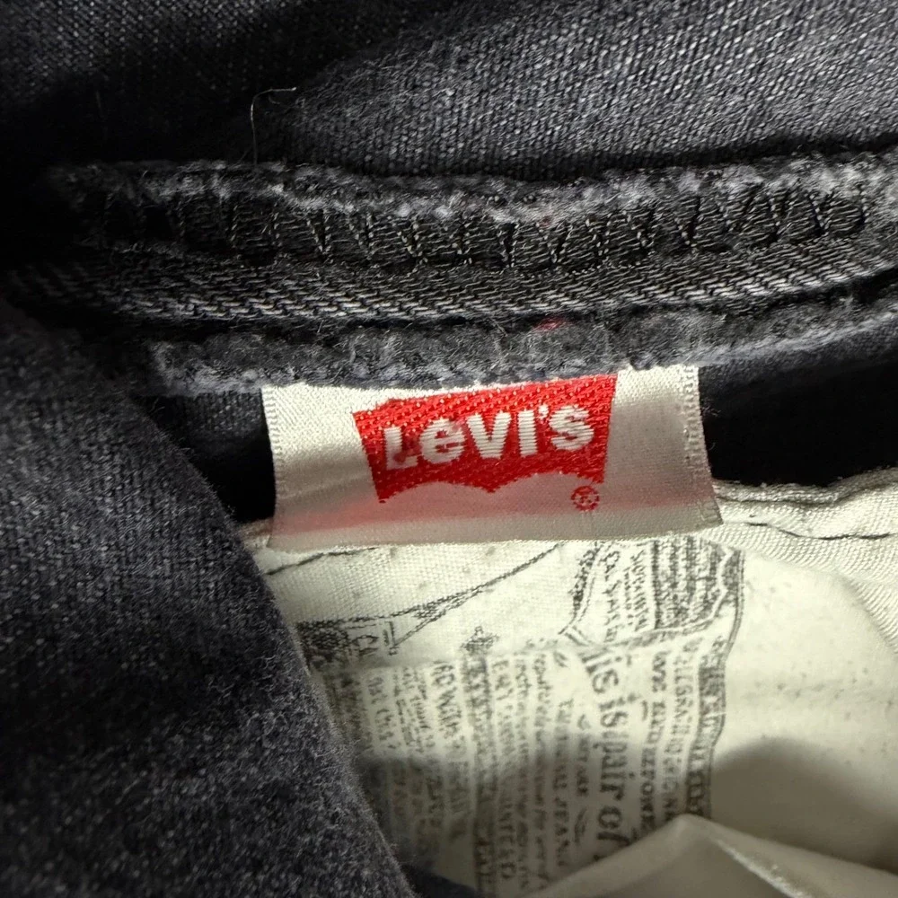Levi's‎ Jeans Mens 34x32 Black 501 Original Fit Straight Leg Button Fly Denim